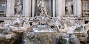 Rome’s Iconic Trevi Fountain Transformed into a Black Pool by Climate Protesters