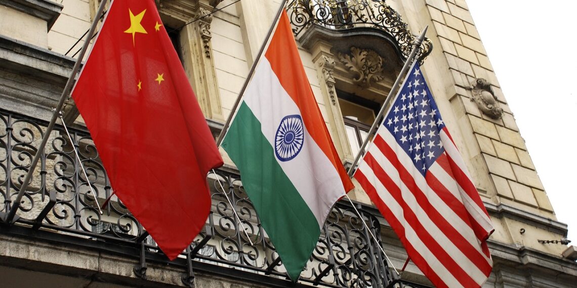 China India US Flag