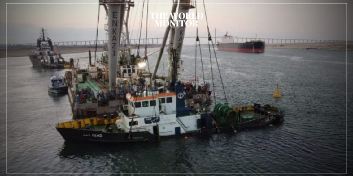 Egypt's “Suez Canal” Authorities Recover Sunken Tugboat