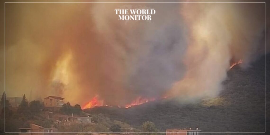 Firefighters Battle Wildfires in Algeria