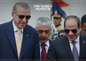 Egyptian President Abdel-Fattah El-Sisi welcomed his Turkish counterpart Recep Tayyip Erdogan at Cairo International Airport on Wednesday.